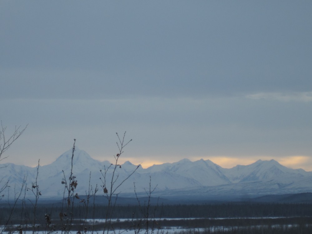 on Saturday as I drove back to Fairbanks, I follow the river and these were the in the distance.