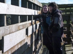 on the viewing platform with guide Doug