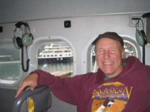 Harry on plane ride, leaving Juneau