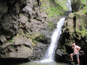 the pool/falls at end of our hike